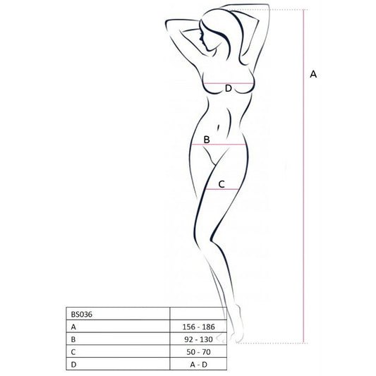 Passion Woman Bs036 Bodystocking White One Size - UABDSM