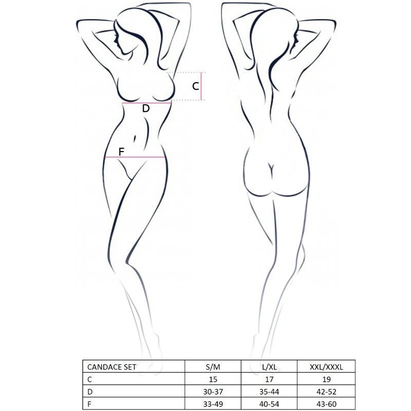 Passion Woman Candace Set White Size S/m - UABDSM