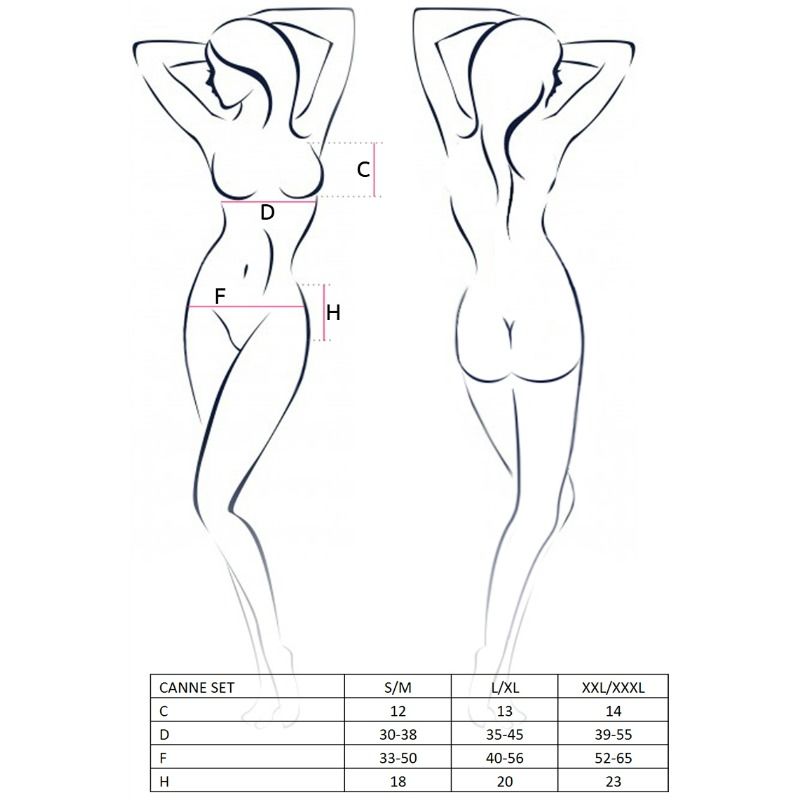 Passion Woman Canne Set Black Size L/xl - UABDSM