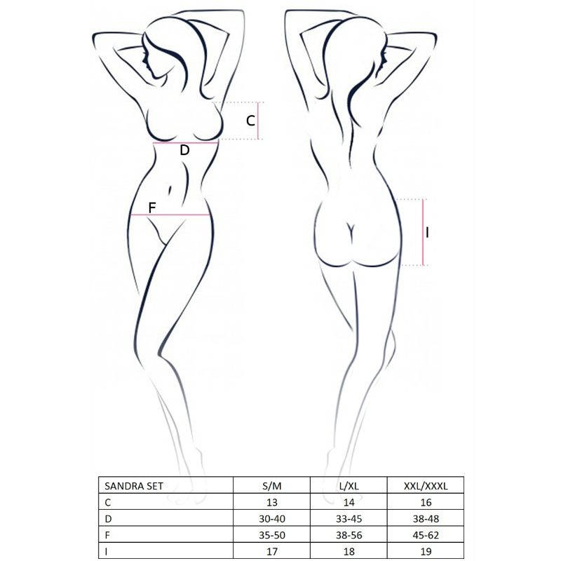 Passion Woman Sandra Set Red L/xl - UABDSM