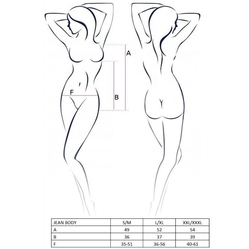 Passion Woman Jean Teddy Black L/xl - UABDSM