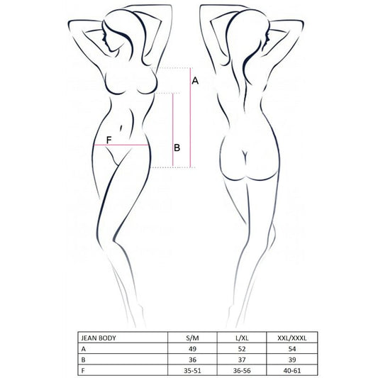 Passion Woman Jean Teddy Black L/xl - UABDSM