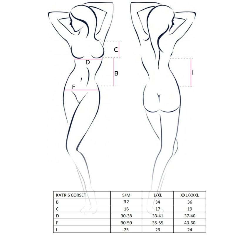 Passion Woman Katriss Corset Black L/xl - UABDSM