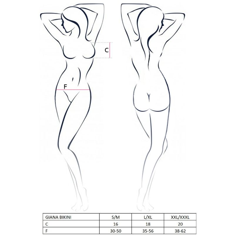 Passion Woman Giana Bikini 2 Pieces Set White L/xl - UABDSM