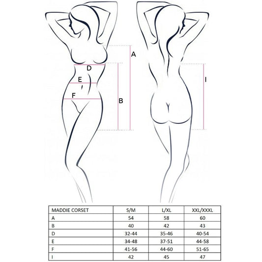 Passion Woman Maddie Corset Black L/xl - UABDSM