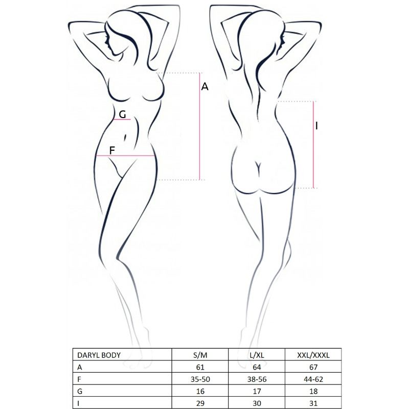 Passion Woman Daryl Teddy Black L/xl - UABDSM