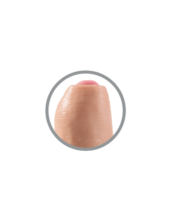 King Cock Realistic Dildo Uncut Flesh 17 Cm - UABDSM