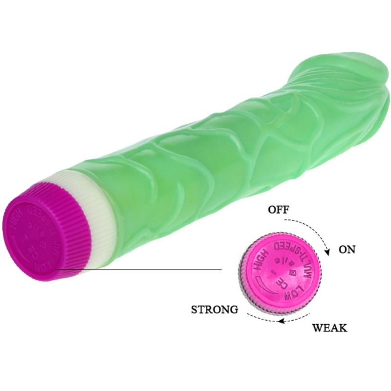 Waves Of Pleasure Vibrator Green 23 Cm - UABDSM