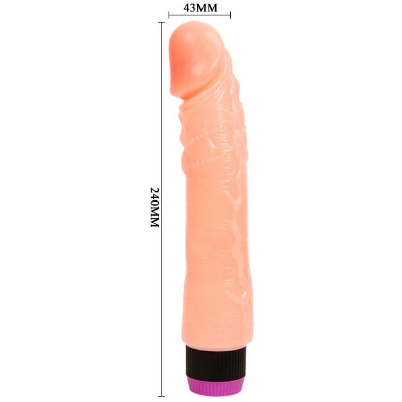 Realistic And Flexible Vibrator Flesh 24 Cm - UABDSM