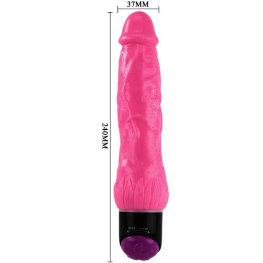 Colorful Sex Realistic Vibrator Pink 24 Cm - UABDSM