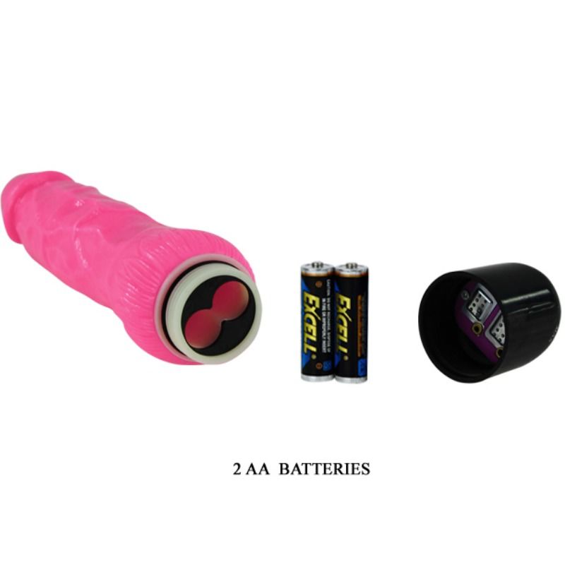 Colorful Sex Realistic Vibrator Pink 24 Cm - UABDSM