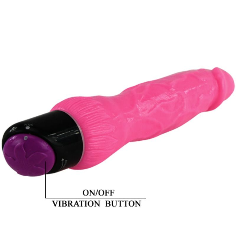 Colorful Sex Realistic Vibrator Pink 24 Cm - UABDSM