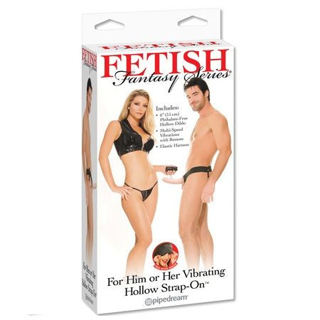 Fetish Hollow Vibrator Harness For Him And Her Natural 14cm - UABDSM