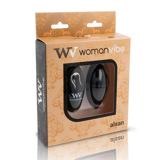 Womanvibe Alsan Egg Remote Control Black Silicone Black - UABDSM