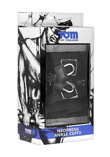 Tom Of Finland Neoprene Ankle Cuffs With Lock - UABDSM