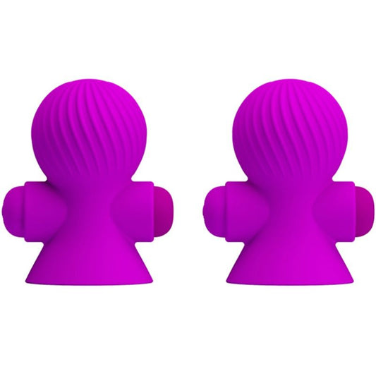 Pretty Love Stimulating Nipple Suckers 12 Modes Of Vibration Purple - UABDSM