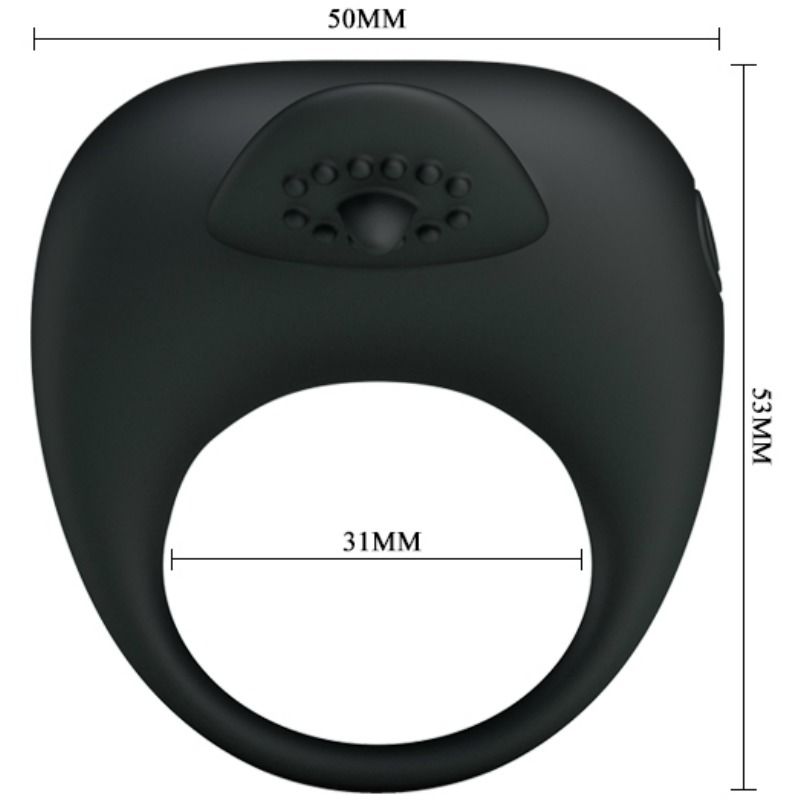 Pretty Love Vibrating Silicone Ring With Tongue - UABDSM