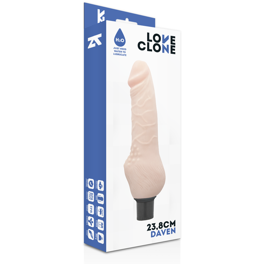 Loveclone Daven Self Lubrication Dong Flesh 23.8 Cm - UABDSM
