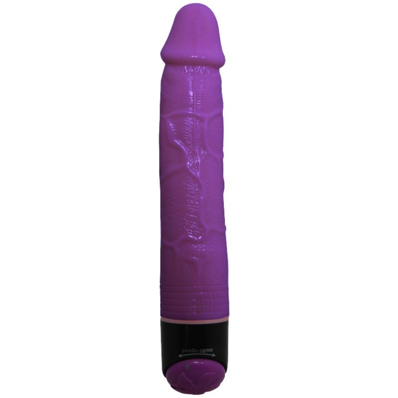 Colorful Sex Realistic Vibrator Purple  23 Cm - UABDSM