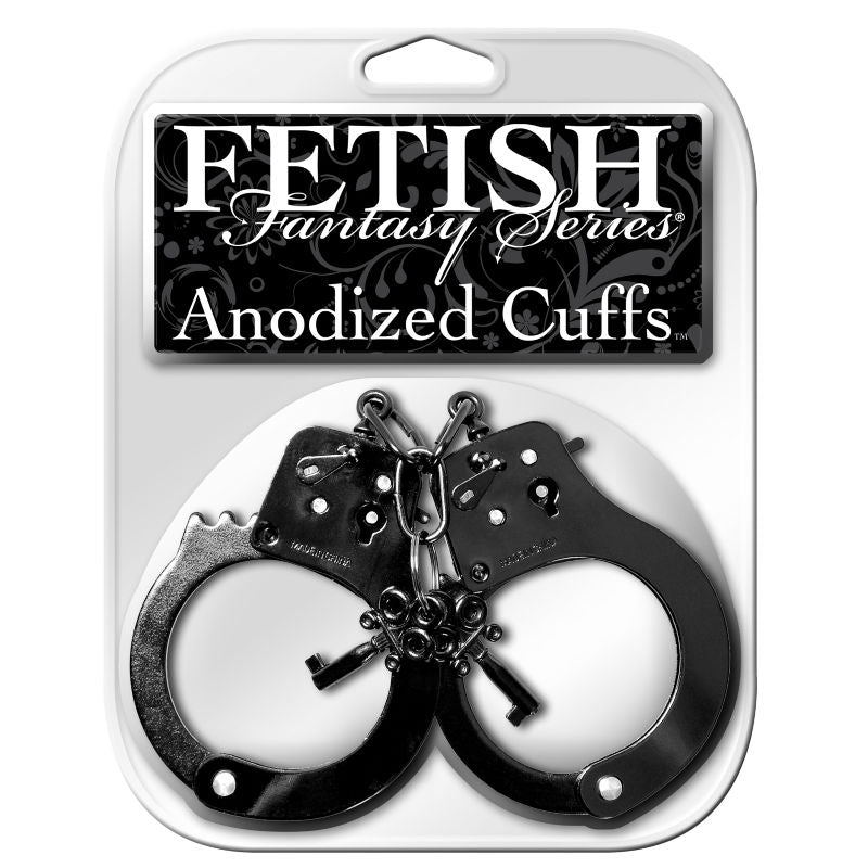 Fetish Fantasy Series Anonized Cuffs Black - UABDSM