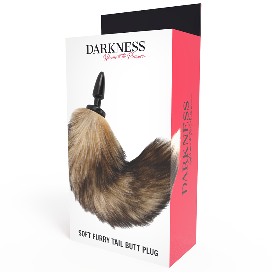 Darkness Natural Tail Butt Plug Silicone Black 10cm - UABDSM