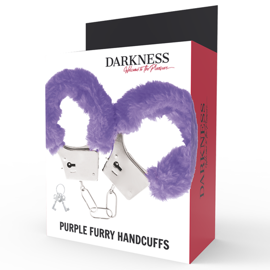 Darkness  Pleasure Furry Handcuffs Purple - UABDSM