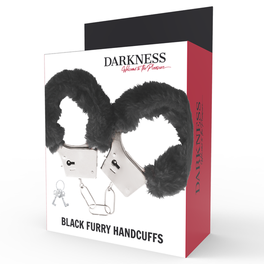 Darkness  Pleasure Furry Handcuffs Black - UABDSM