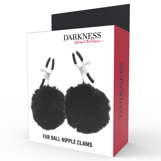 Darkness Fur Ball Nipple Clams - UABDSM