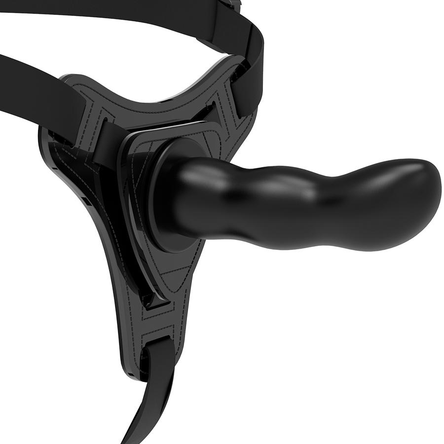 Fetish Submissive Silicone Strap-on Black 16cm G-spot - UABDSM