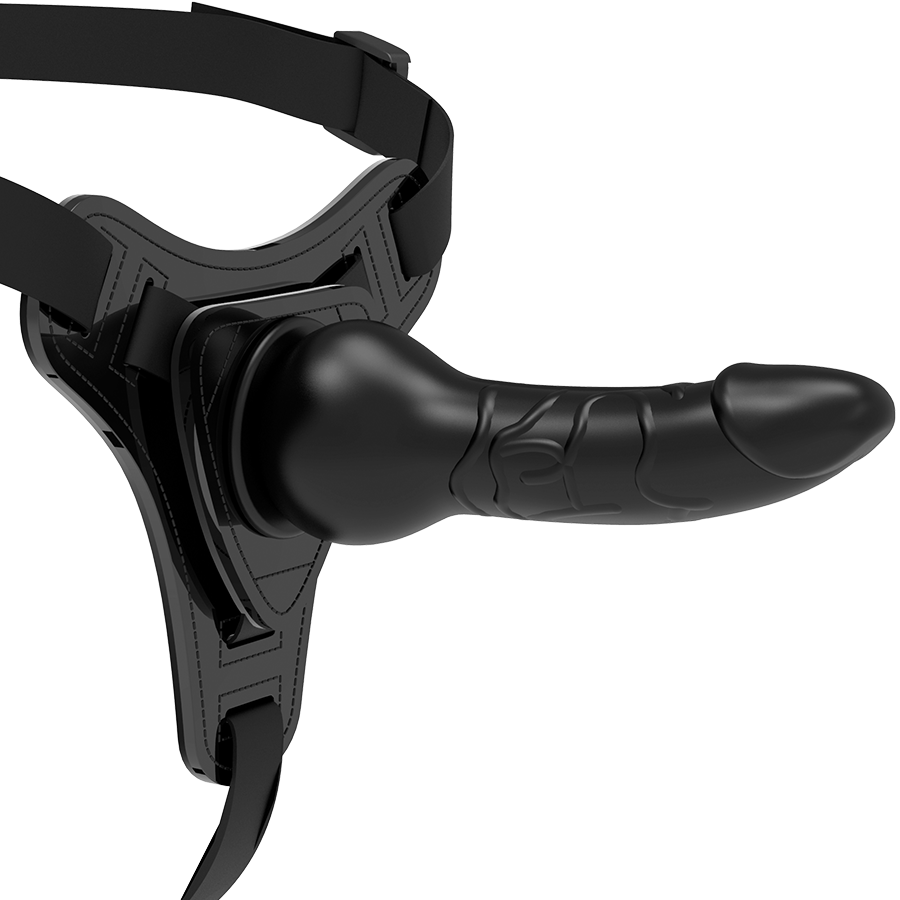 Fetish Submissive Silicone Strap-on Black 16cm Realistic - UABDSM