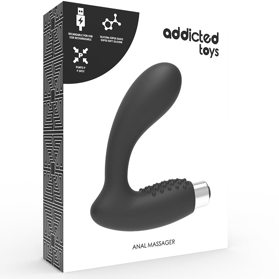 Addicted Toys Black Rechargeable Prosthetic Vibrator - UABDSM