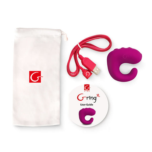 Fun Toys  Gring Xl Finger Vibrator Sweet Raspberry - UABDSM