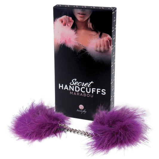 Secretplay Purple Marabou Handcuffs - UABDSM