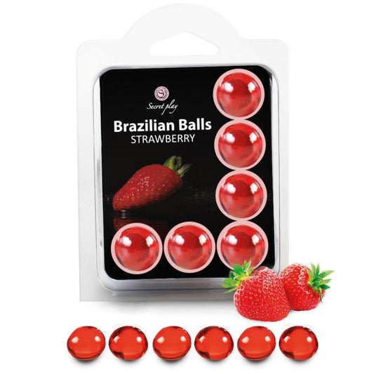 Secretplay Set 6 Brazilian Balls Strawberry - UABDSM