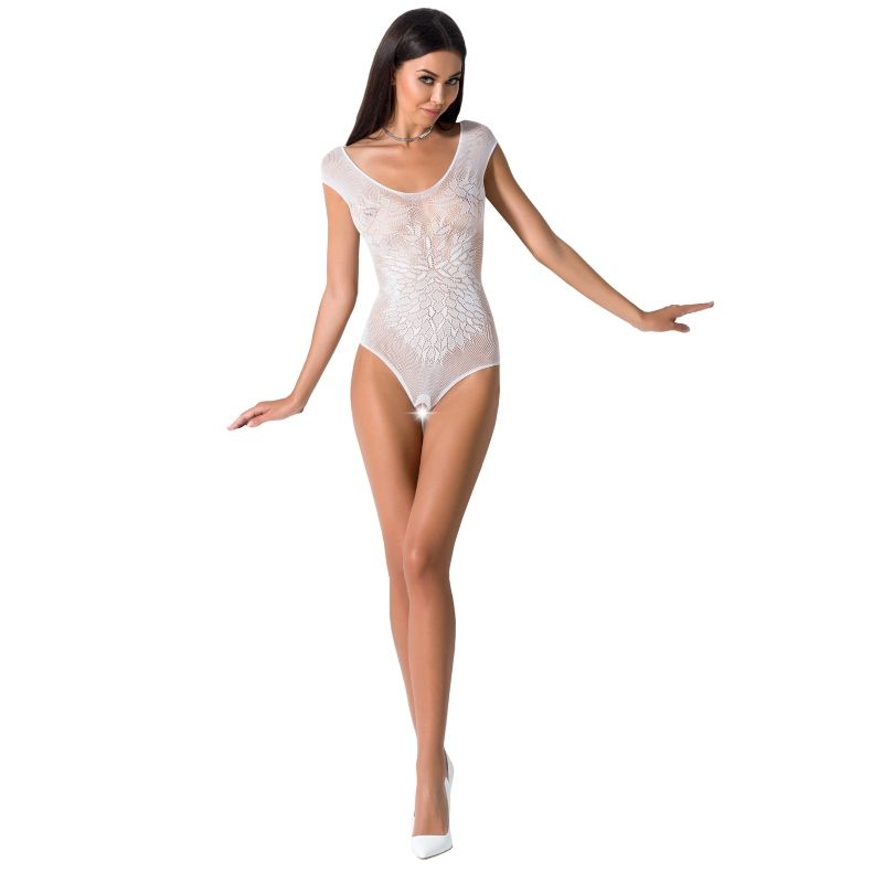 Passion Woman Bs064 Bodystocking White One Size - UABDSM