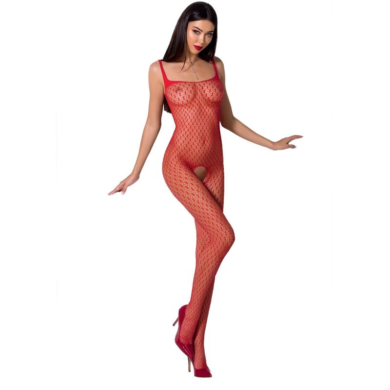 Passion Woman Bs071 Bodystocking - Red One Size - UABDSM