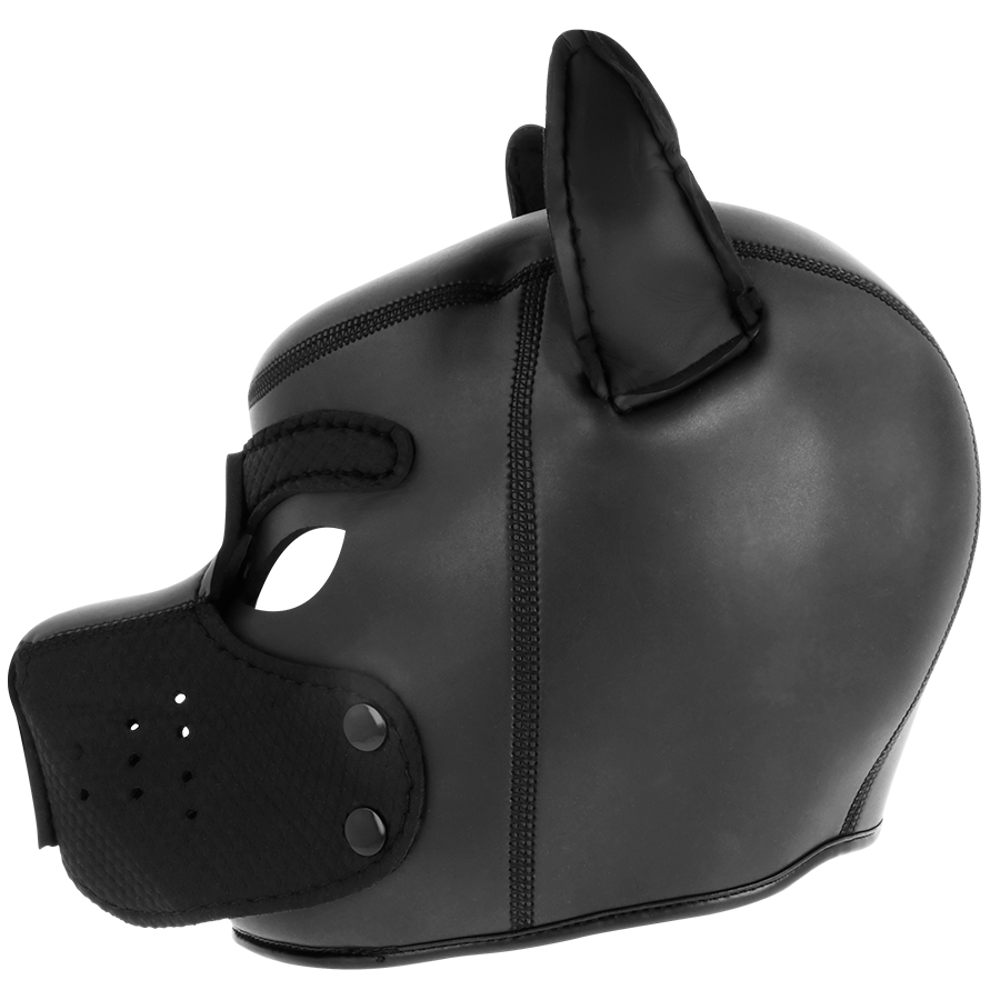 Darkness Neoprene Dog Hood With Removable Muzzle L - UABDSM