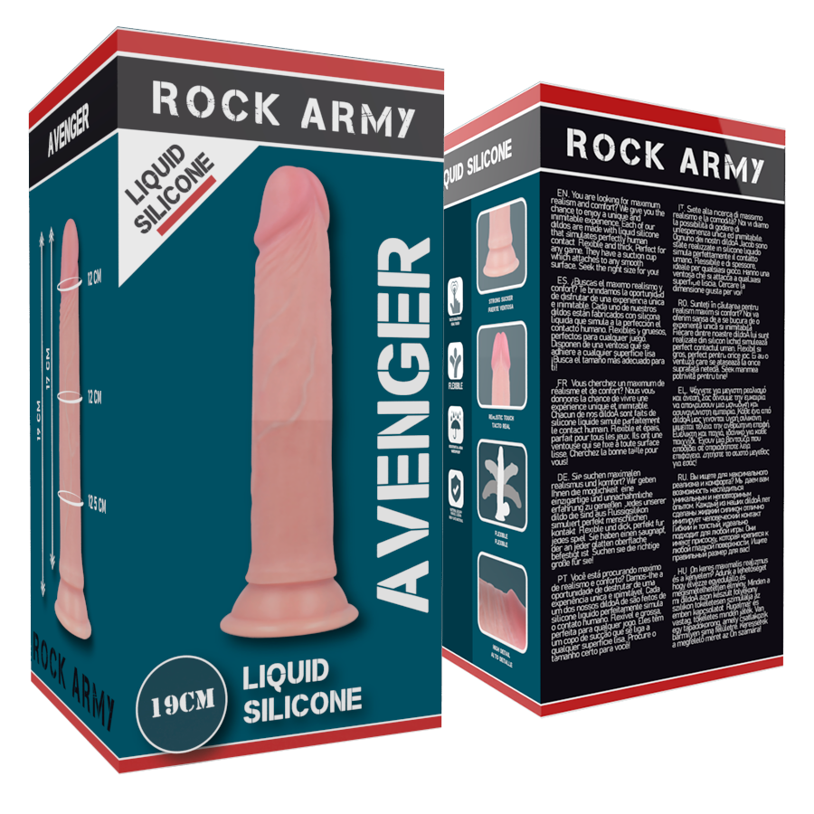 Rockarmy Liquid Silicone Premium Avenger Realistic 19cm - UABDSM