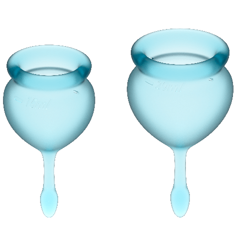 Satisfyer Feel Good Menstrual Cup Light Blue  15+20ml - UABDSM