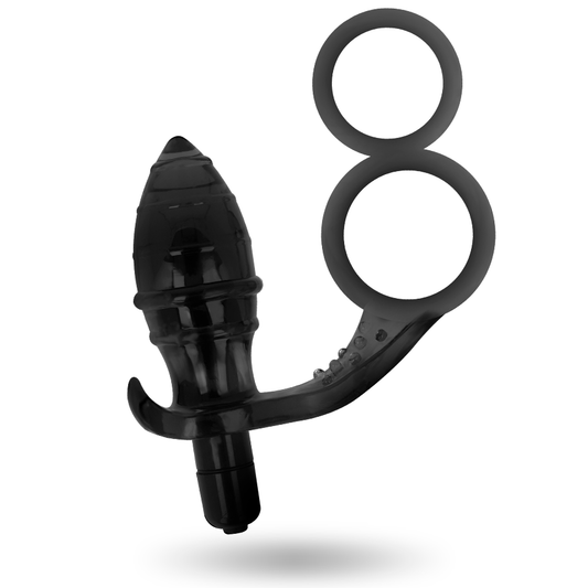 Addicted Toys Anal Plug With Double Black Ring - UABDSM