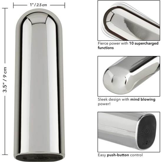 Calex Glam Bullet Vibrator Silver - UABDSM