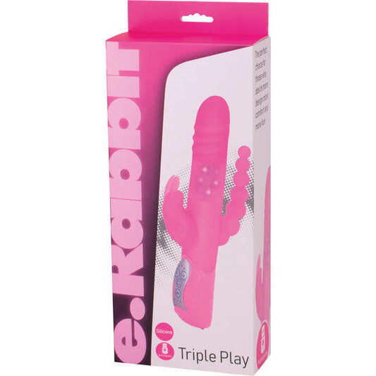 Sevencreations E Rabbit Triple Play- Pink Triple Stimulation Vibrator - UABDSM