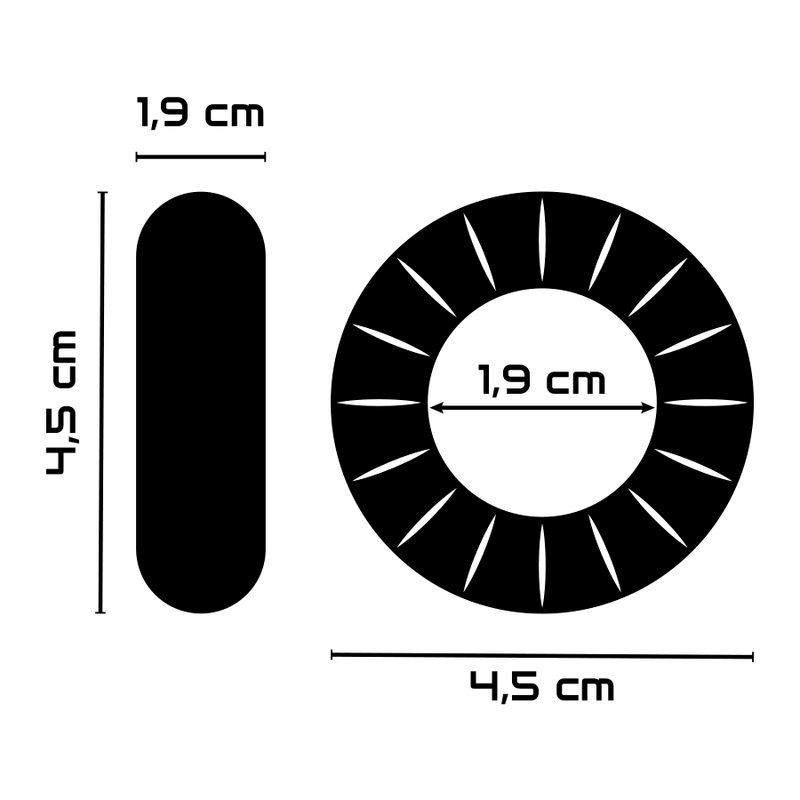 Powering Super Flexible And Resistant Penis Ring 4.5cm Pr07 Black - UABDSM
