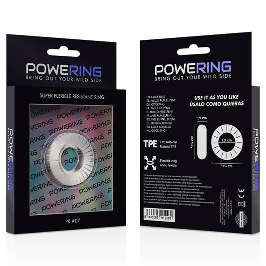 Powering Super Flexible And Resistant Penis Ring 4.5cm Pr07 Clear - UABDSM