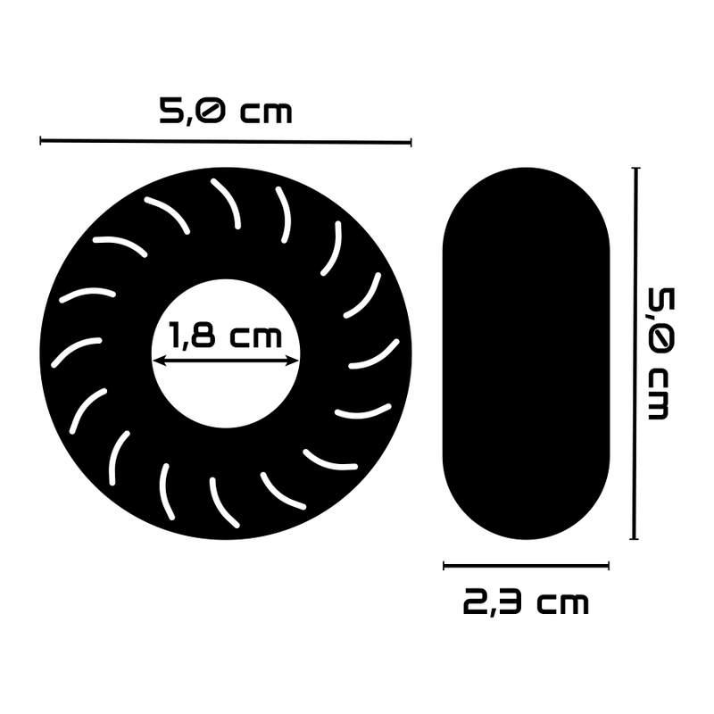 Powering Super Flexible Resistant Ring  5cm Pr08 Black - UABDSM