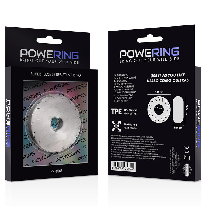 Powering Super Flexible Resistant Ring  5cm Pr08 Clear - UABDSM