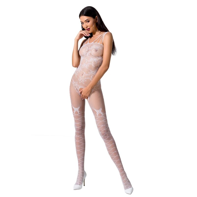 Passion Woman Bs076 Bodystocking - White One Size - UABDSM