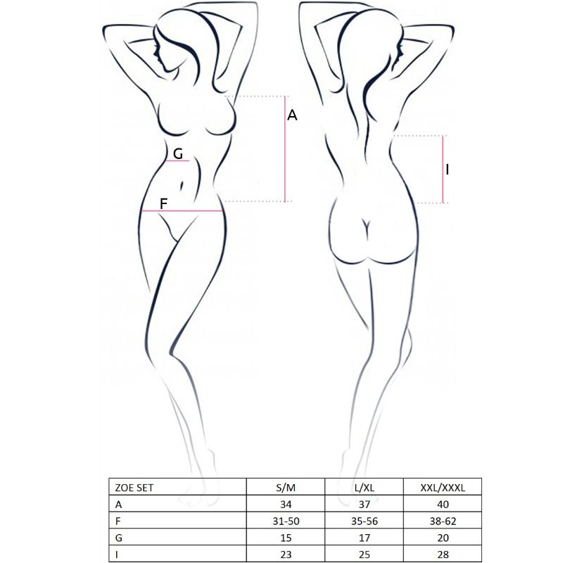 Passion Woman Zoe Set Xxl/xxxl - UABDSM