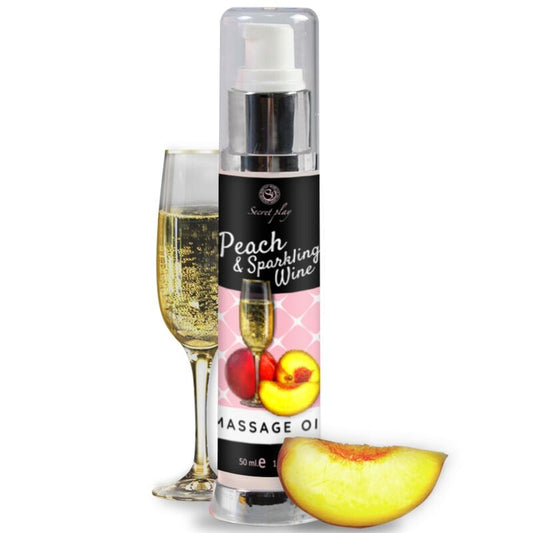 Secretplay Peach & Sparkling Wine Massage Oil 50 Ml - UABDSM