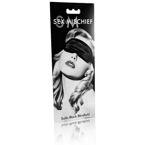 Sex & Michief Satin Blindfold Black - UABDSM